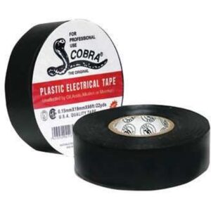 Teipe Negro Cobra - Rollo 18mts (caja 100und)